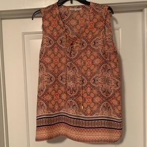 Sleeveless Lace Up Top